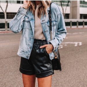 Abercrombie & Fitch leather shorts